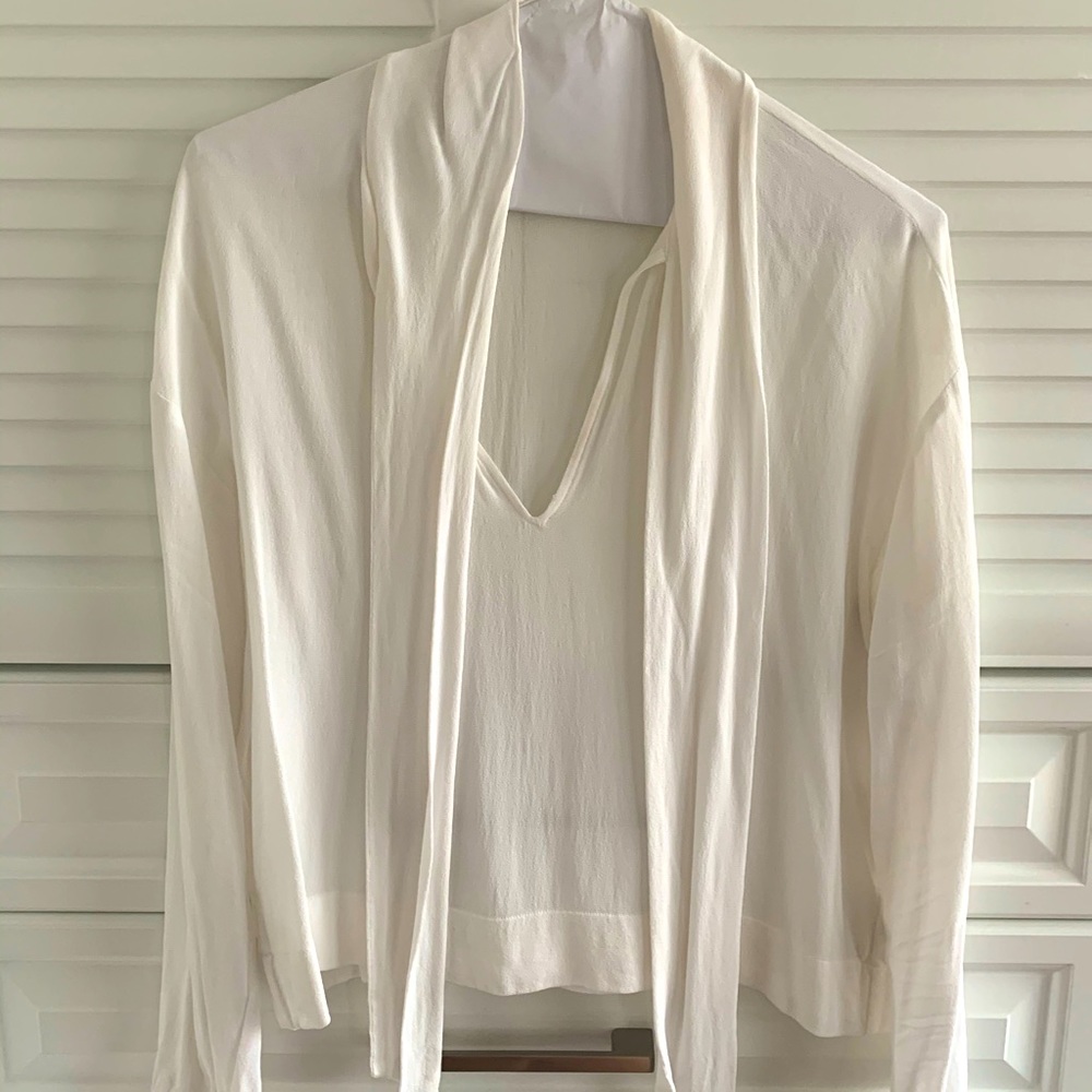 Wilfred tie front blouse